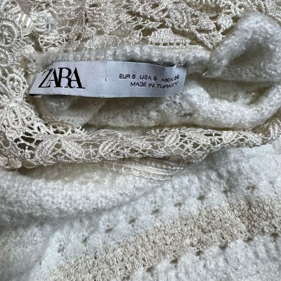 Zara lace cream oversized sweater - Picture 9 of 11